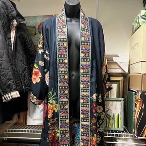 Johnny Was 100% Silk Reversible Kimono